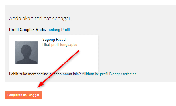 Lanjutkan ke Blogger