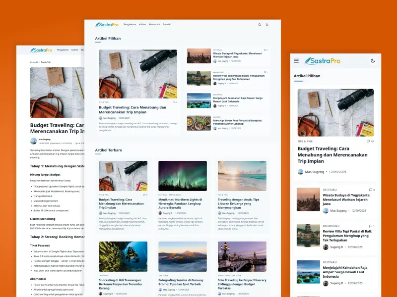 SastraPro - Preview Tema