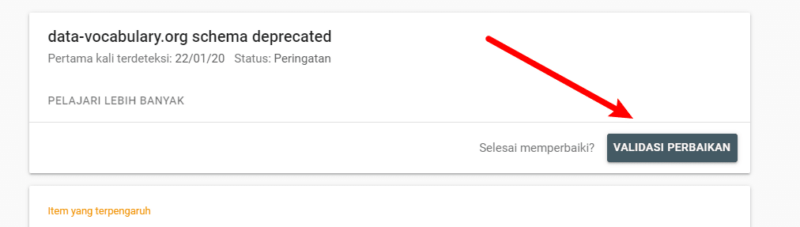 Validasi Perbaikan