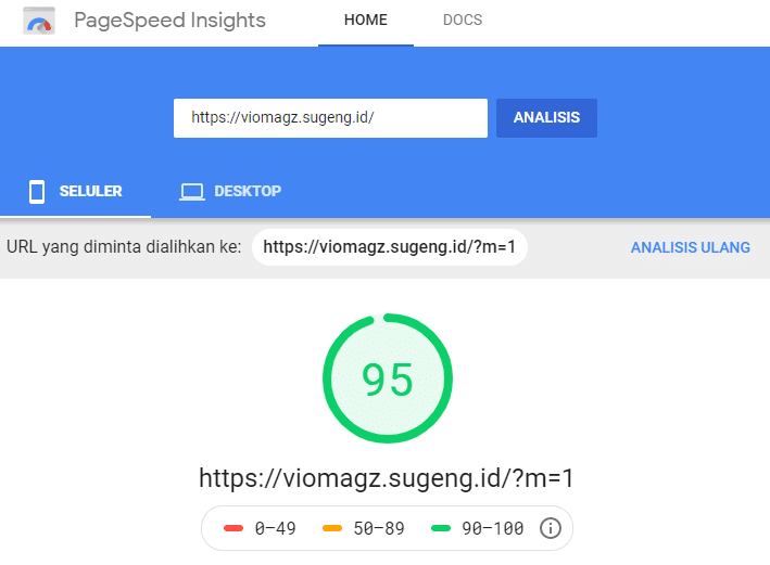 Viomagz - PageSpeed Mobile