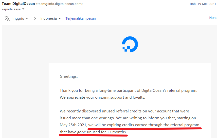 Kecewa Dengan Digitalocean